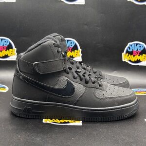 Size 5 (GS) - Nike Air Force 1 LE High Triple Black